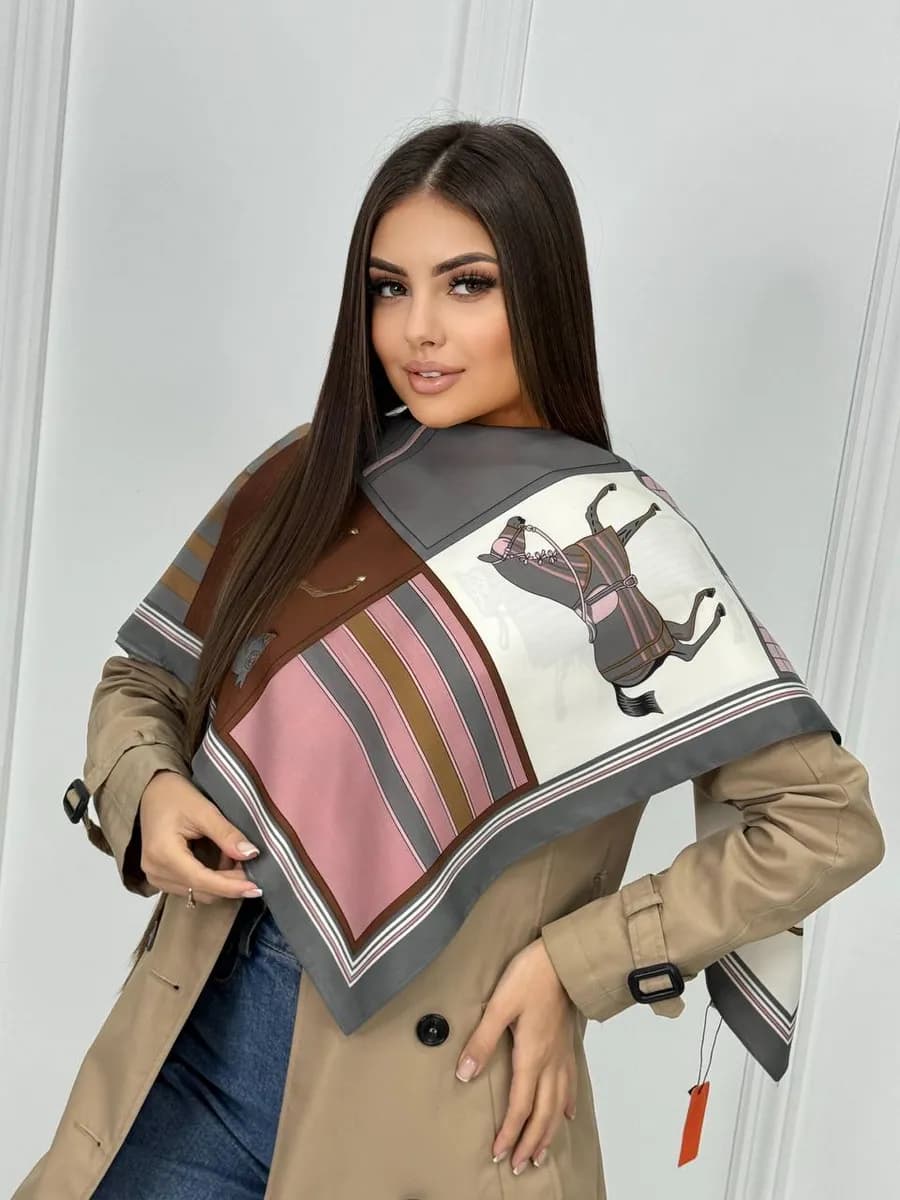 Платок на шею и голову шелковый