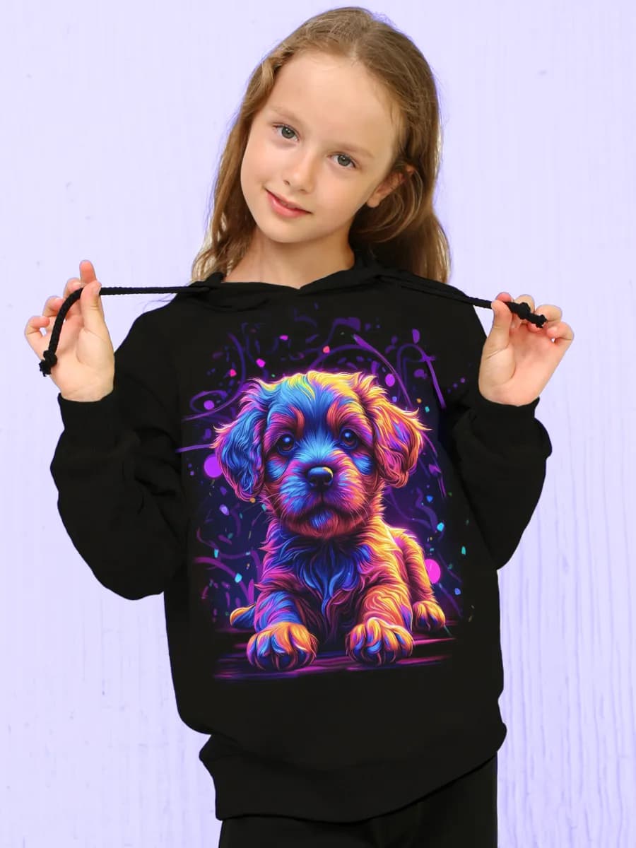 Худи спортивное с капюшоном с собачкой