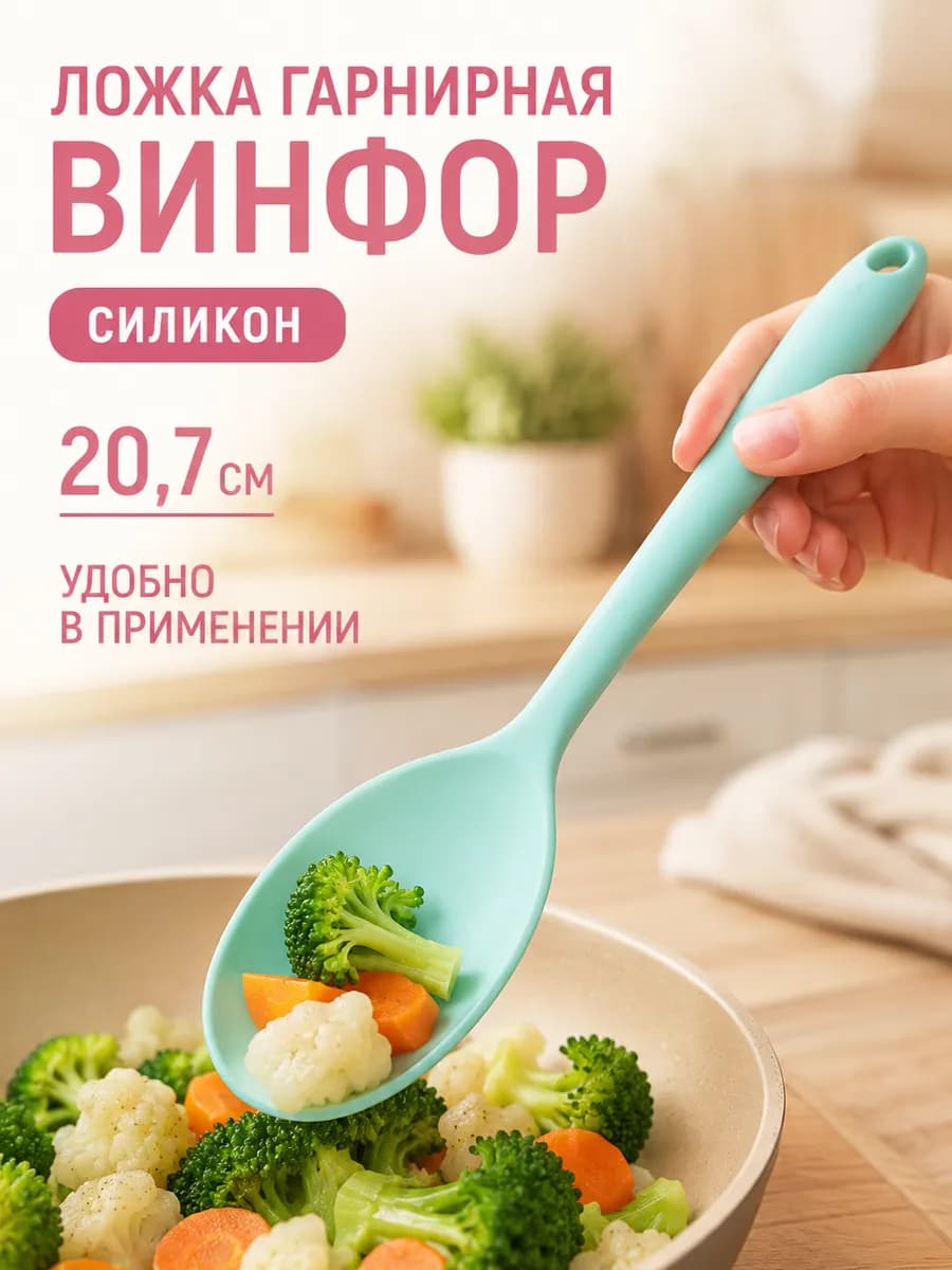 Ложка поварская кухонная, 21 см