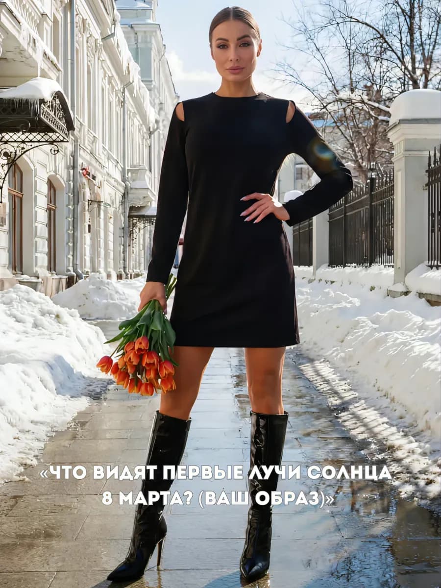 Платье замшевое вечернее черное