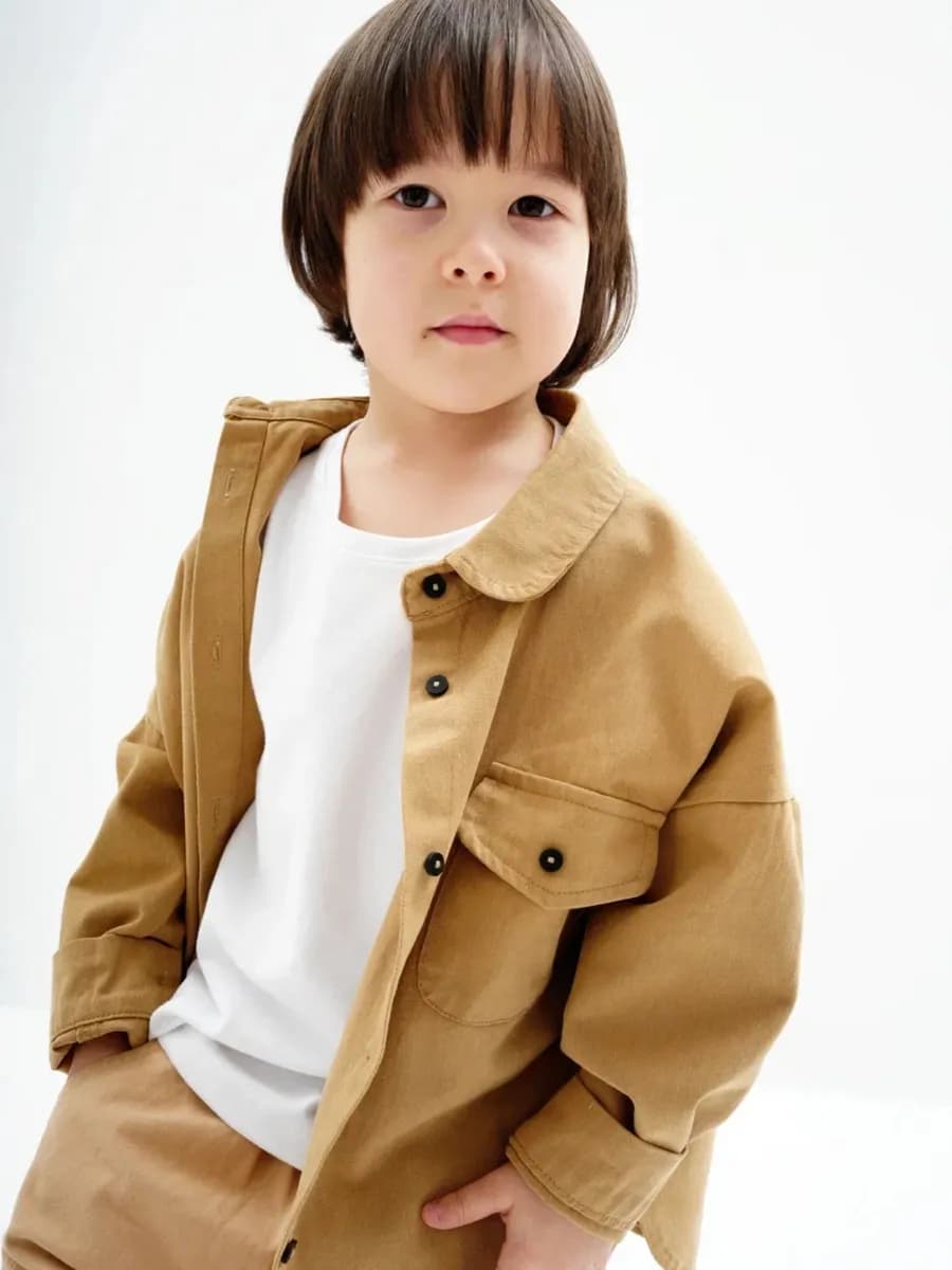 Рубашка джинсовая детская оверсайз