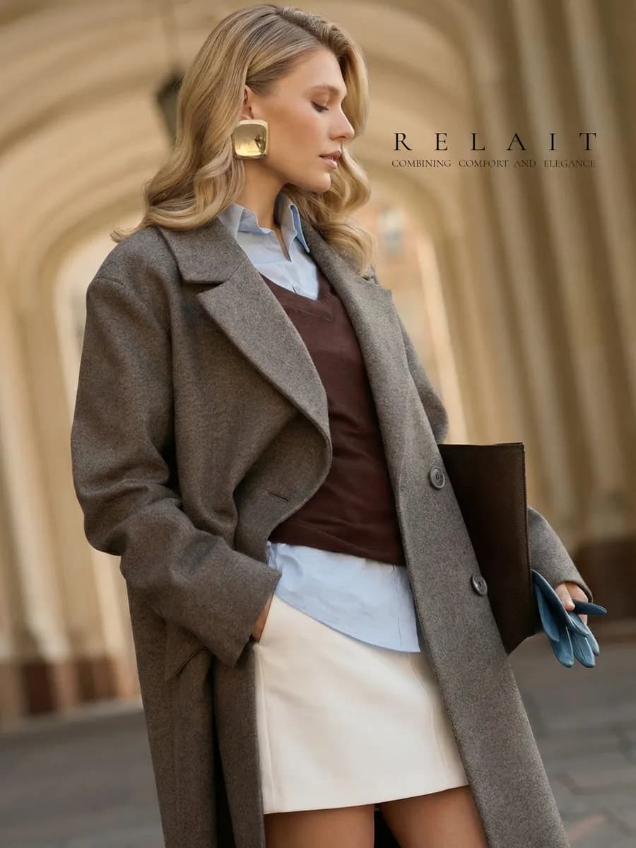 Пальто длинное демисезонное