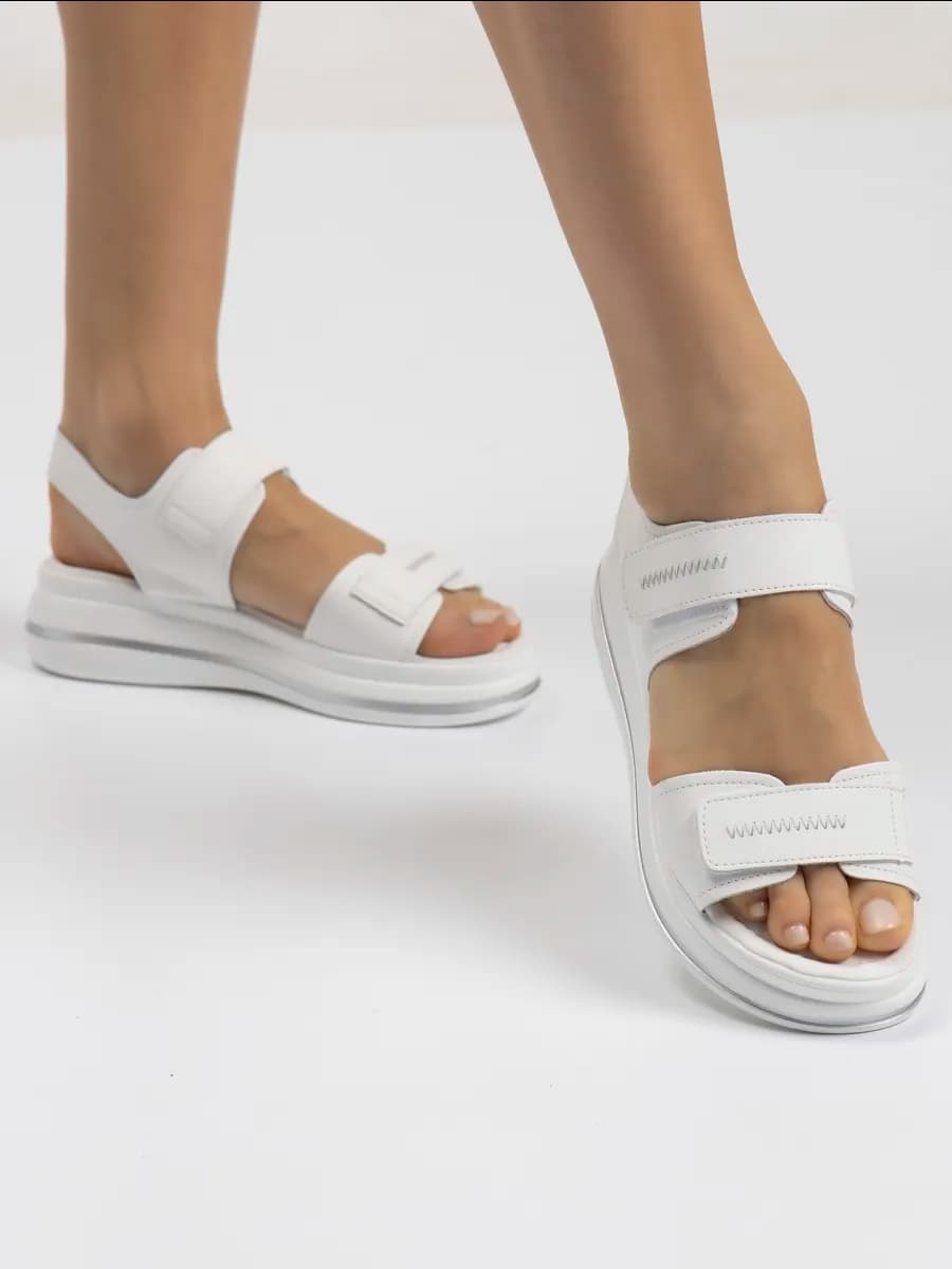 Босоножки женские белые - фото 1