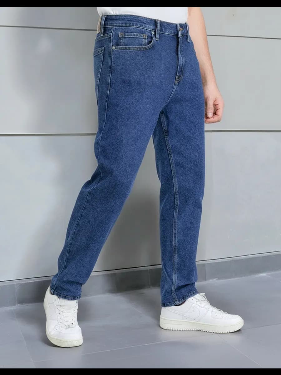 Джинсы бананы классические зауженные стрейч