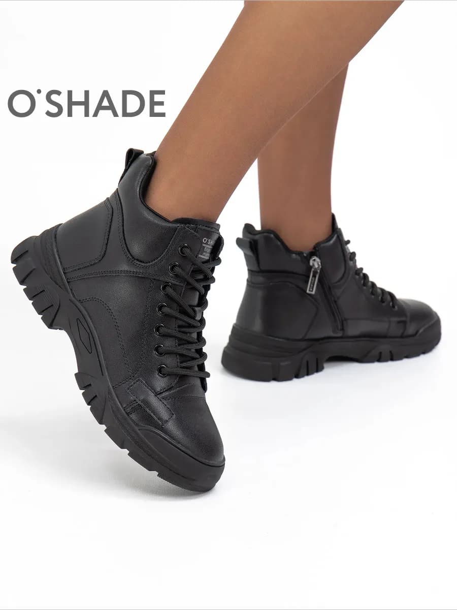 Ботинки женские демисезонные черные