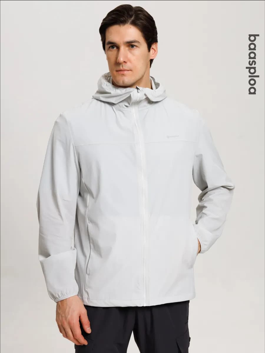 Ветровка легкая софтшелл с капюшоном