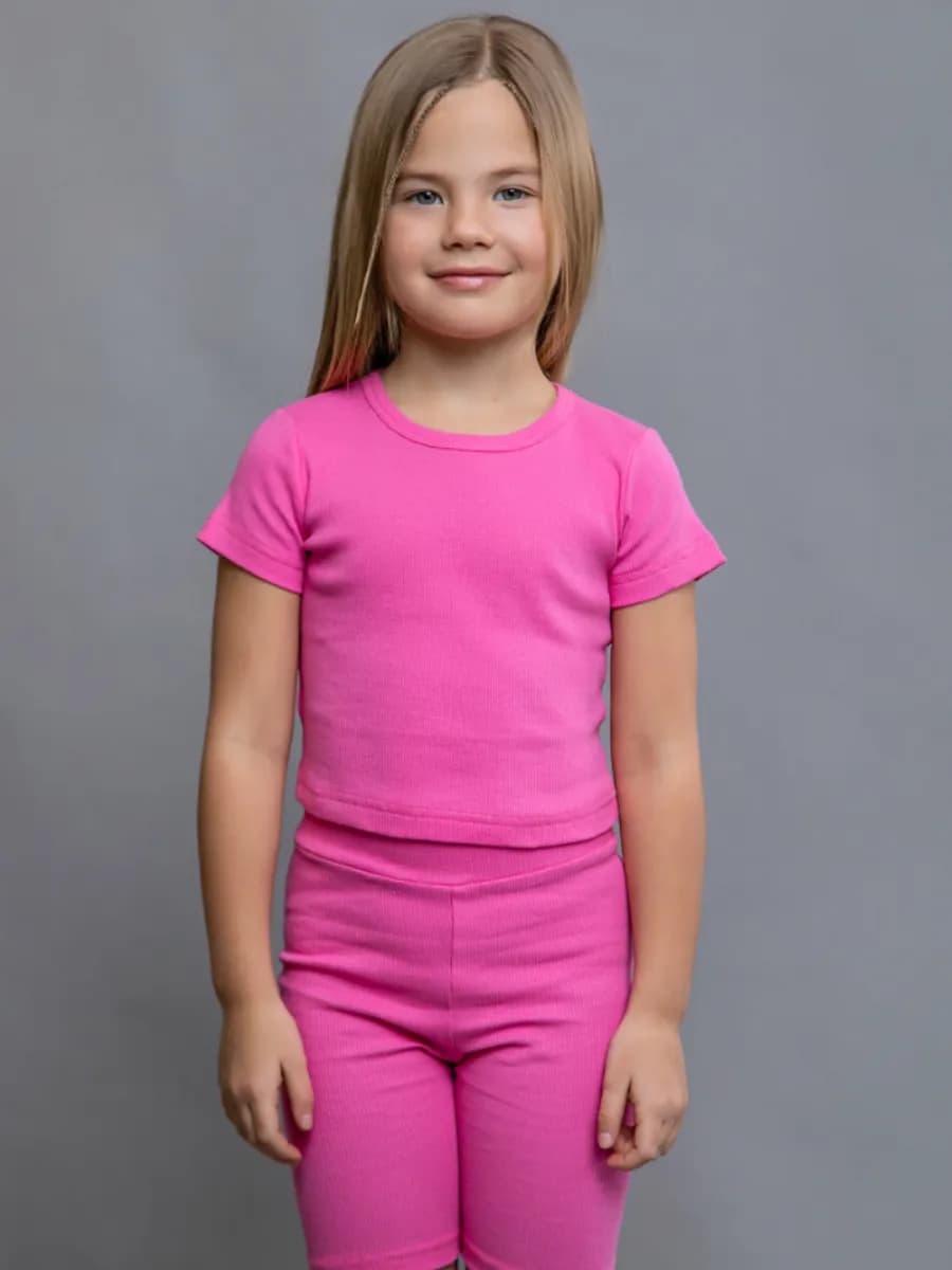 Футболка -топ детская укороченная