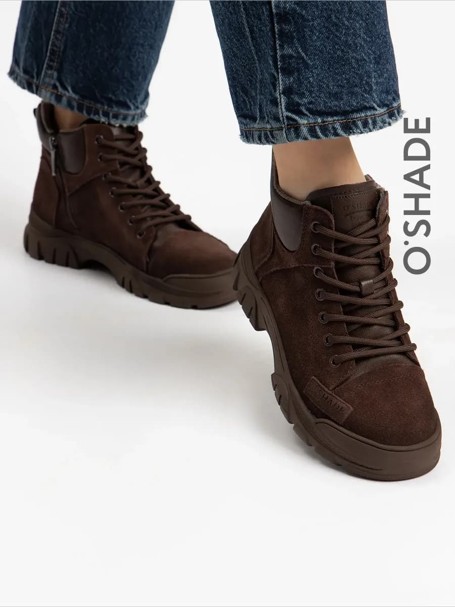 Ботинки женские демисезонные коричневые