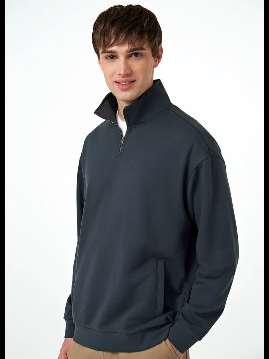 Толстовка серая на молнии