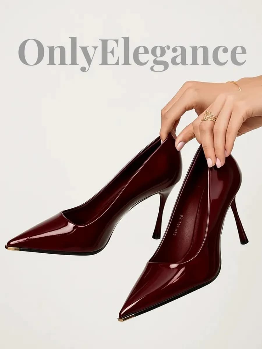 Туфли лодочки лаковые вечерние на шпильке