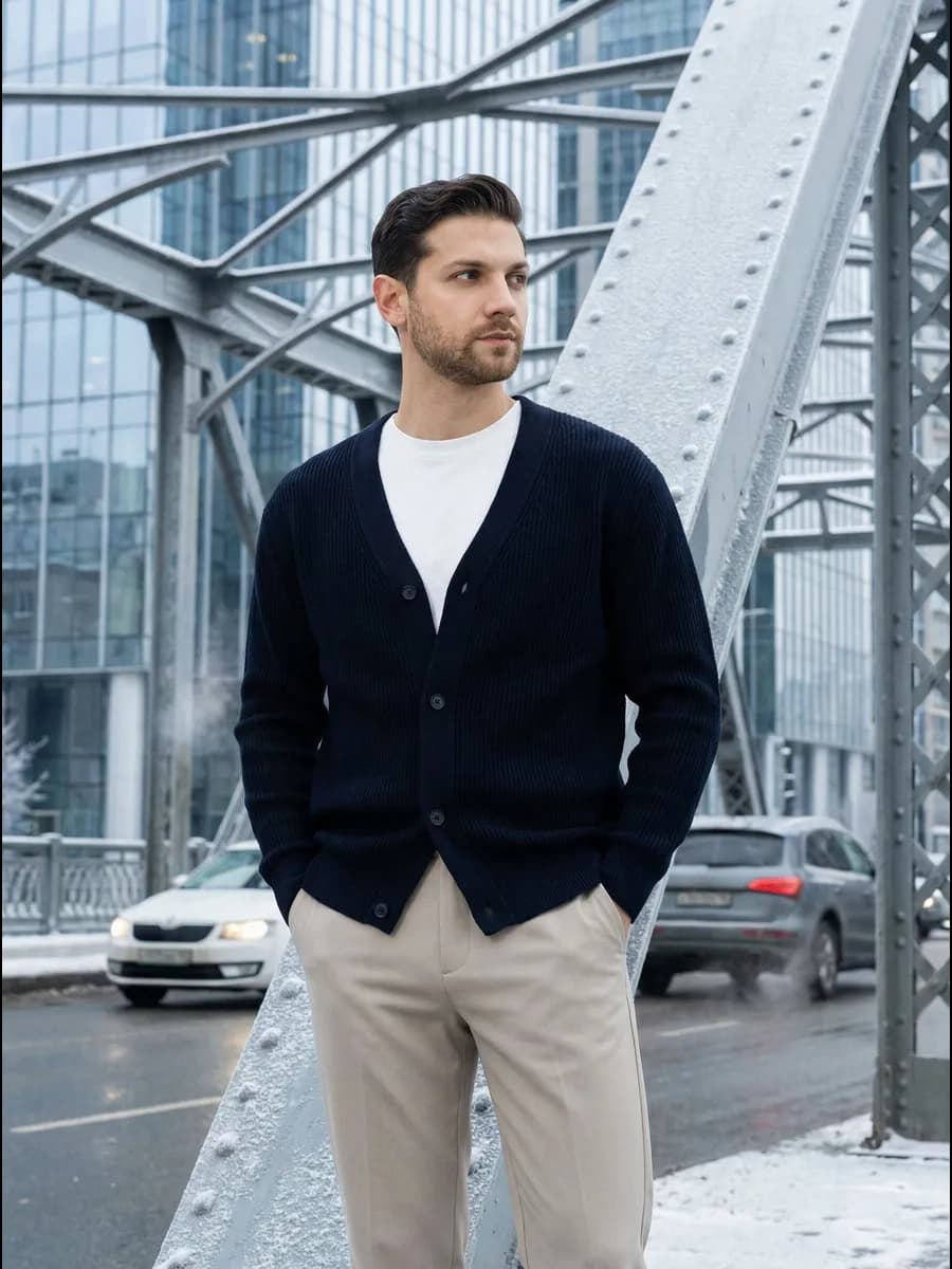 Кардиган вязаный на пуговицах