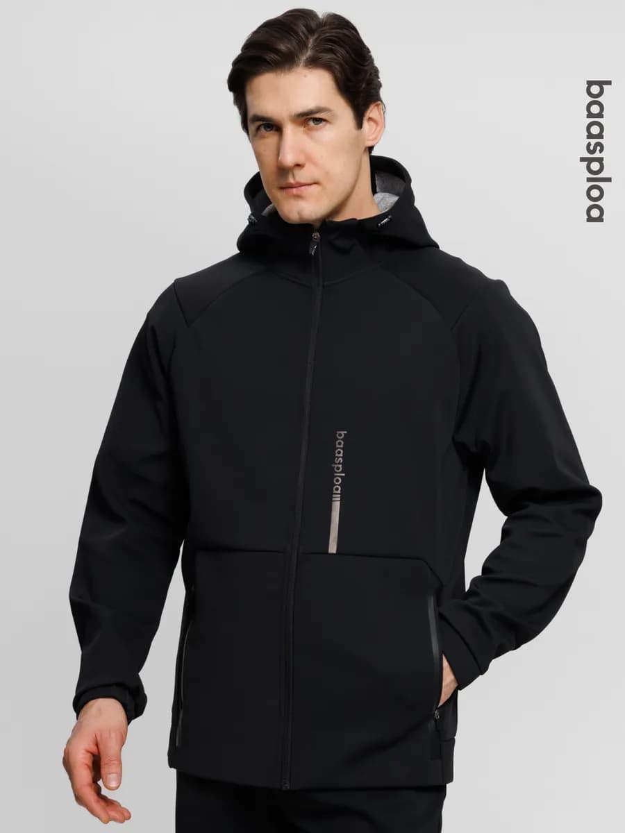 Ветровка софтшелл утепленная с капюшоном