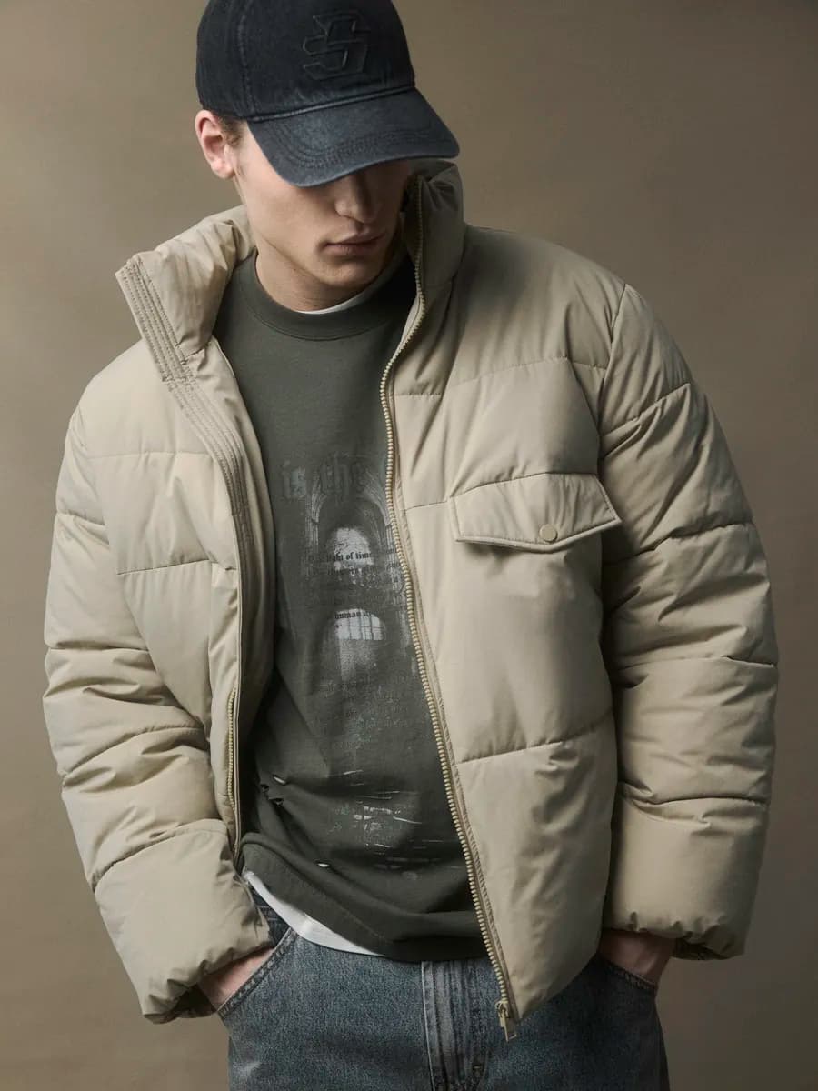 Куртка стеганая оверсайз зимняя пуховик