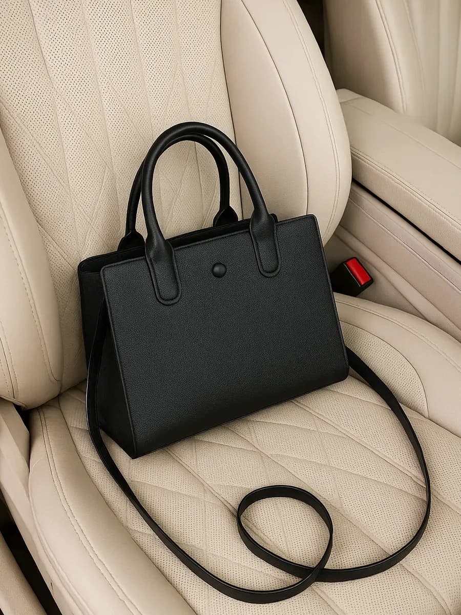 Сумка средняя через плечо кросс-боди черная - фото 1