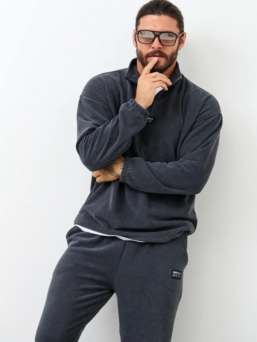 Костюм вельветовый с полузамком и брюками