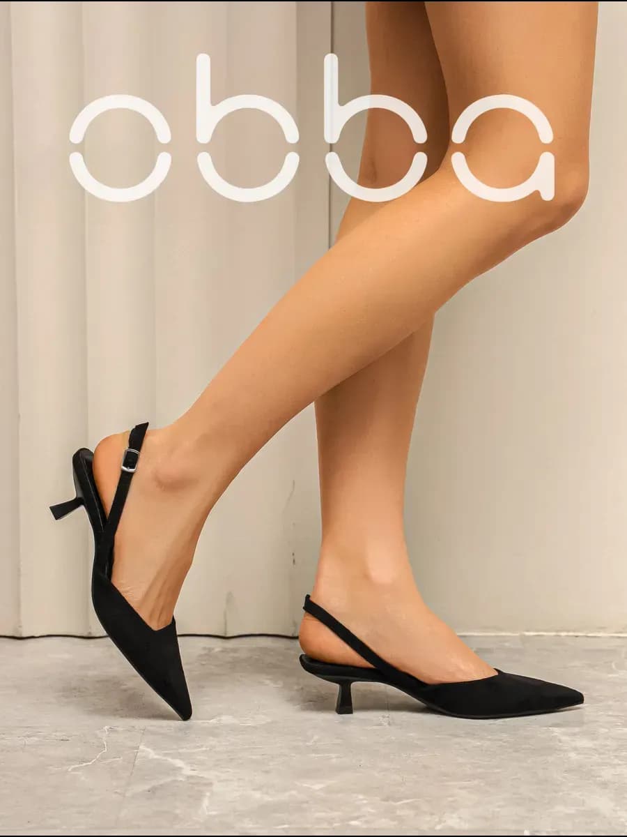 Туфли с открытой пяткой на каблуке