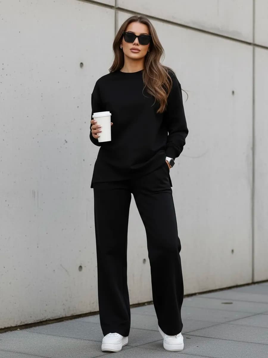 Спортивный костюм летний с брюками палаццо