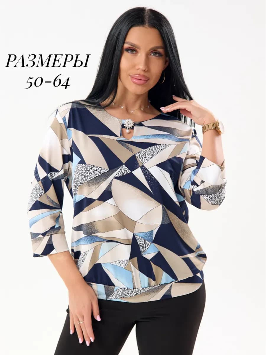 Блузка нарядная больших размеров - фото 1