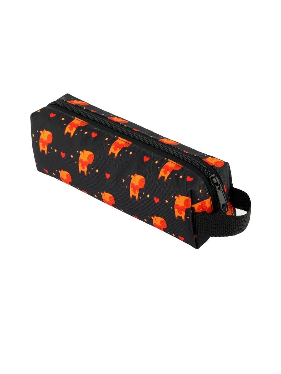 Пенал школьный большой косметичка клетка