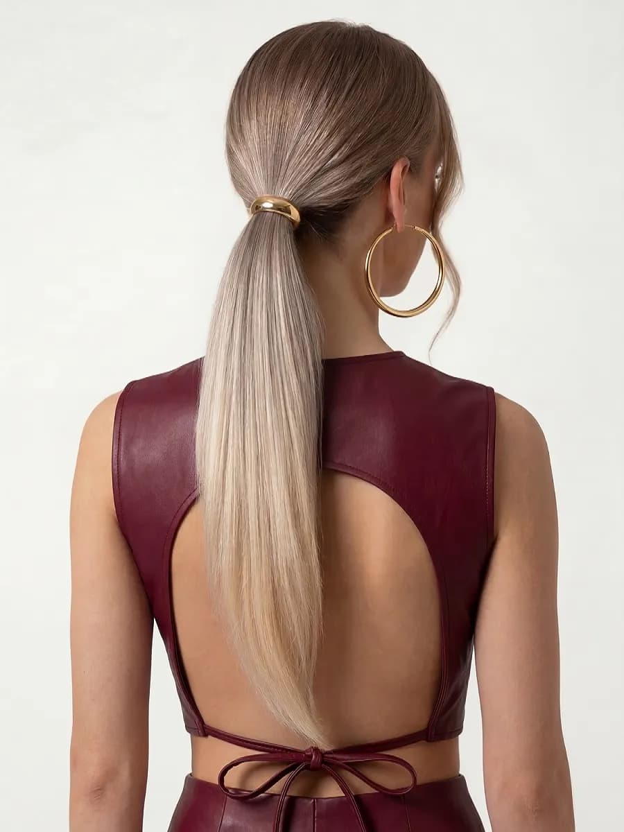 Накладной хвост на резинке, коса накладная