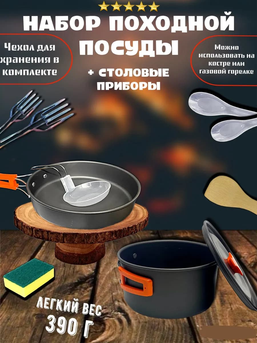 Набор туристический посуды походный