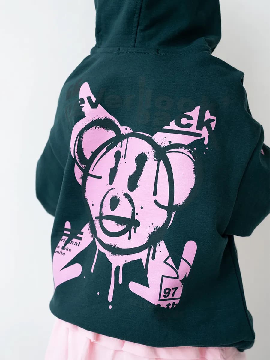 Толстовка для девочки с принтом худи y2k