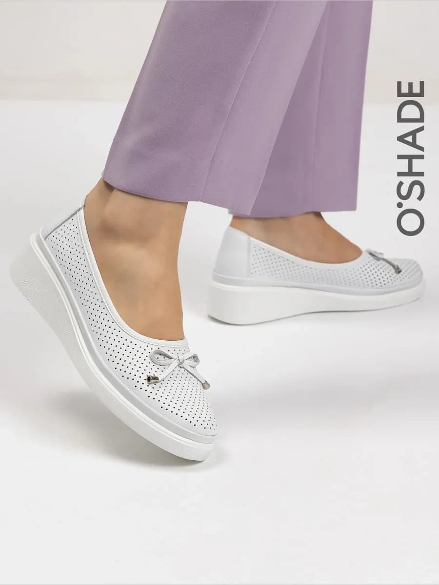 Туфли белые женские