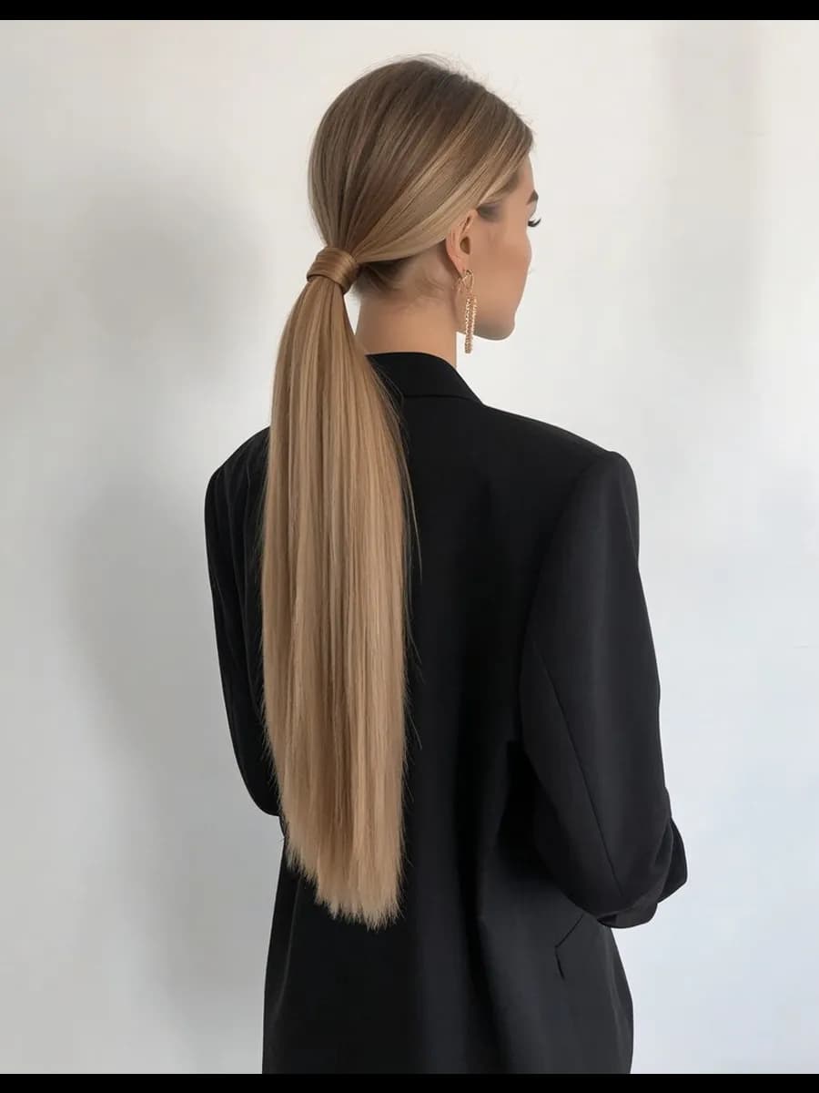 Накладной хвост на резинке, коса накладная