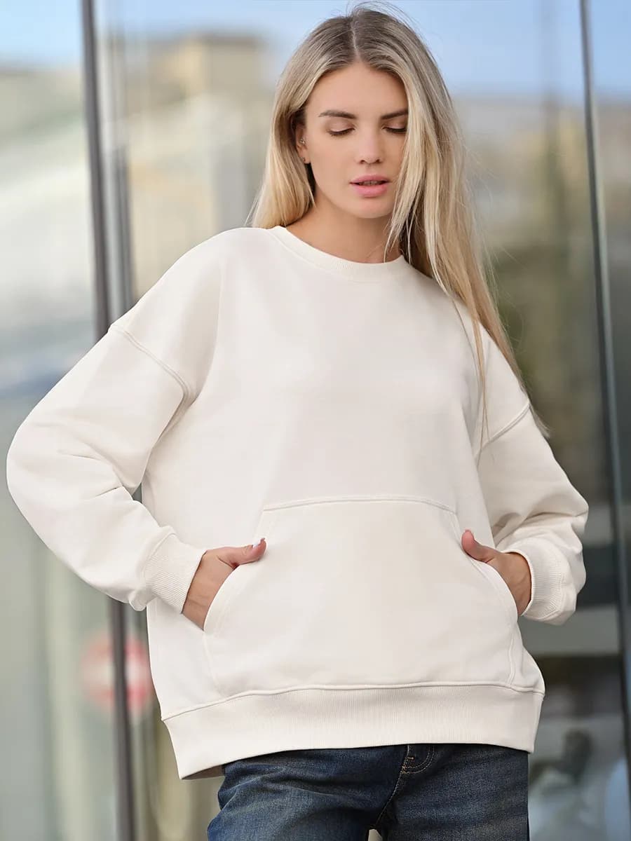 Свитшот базовый однотонная толстовка из футера