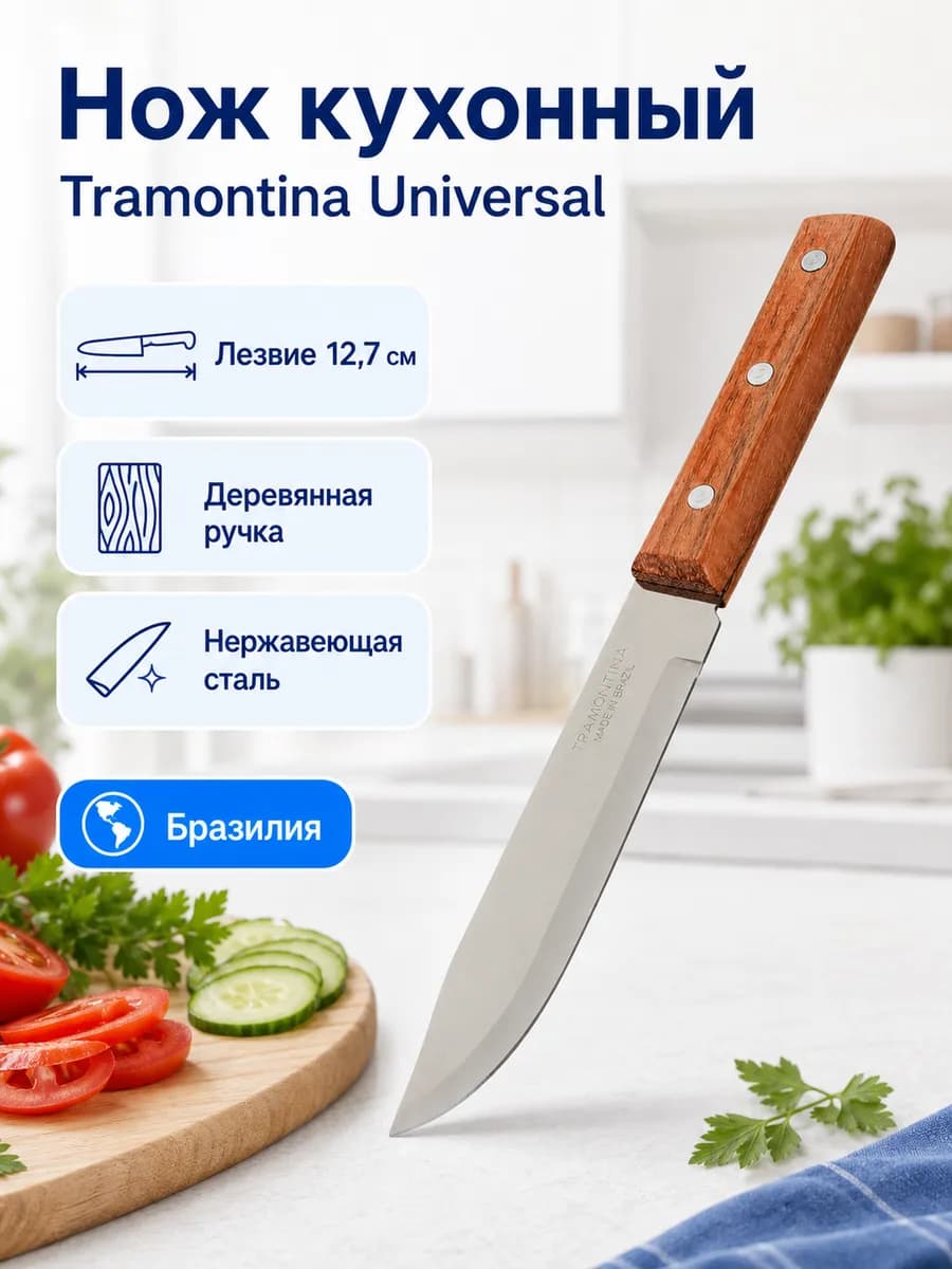Нож кухонный Universal, лезвие 12.7 см