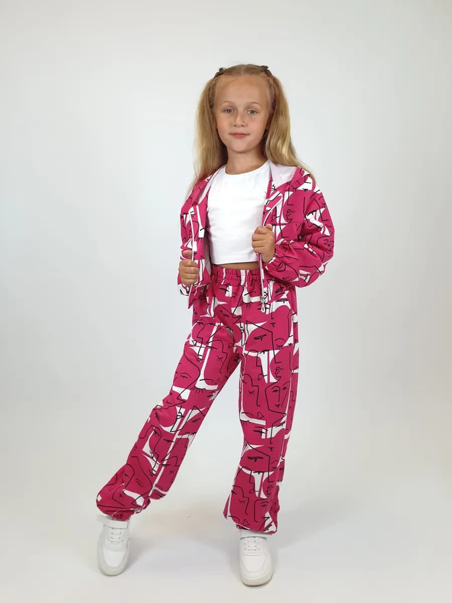 Джемпер оверсайз укороченный на молнии для детей