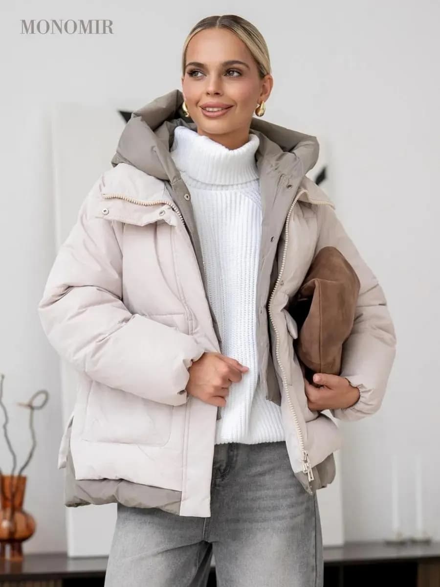 Куртка весенняя с капюшоном удлиненная