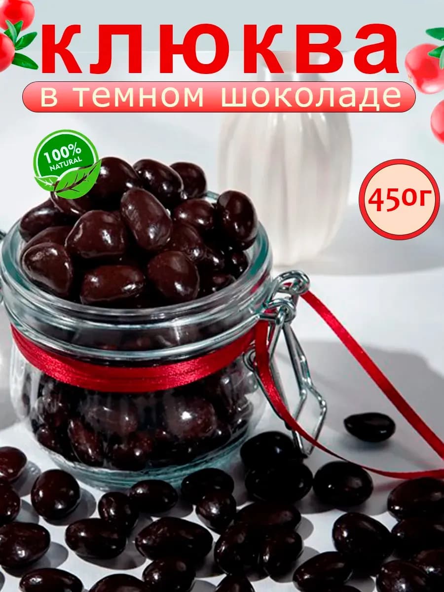 Клюква в шоколадной глазури 450г