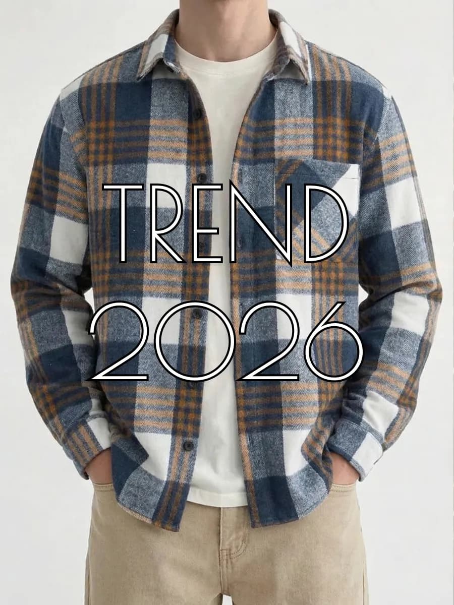 Рубашка в клетку с длинным рукавом оверсайз теплая