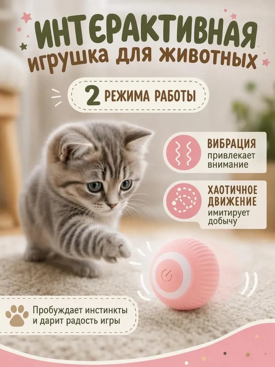 Умная игрушка мяч для животных