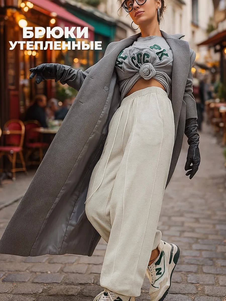 Брюки спортивные джоггеры штаны утепленные женские