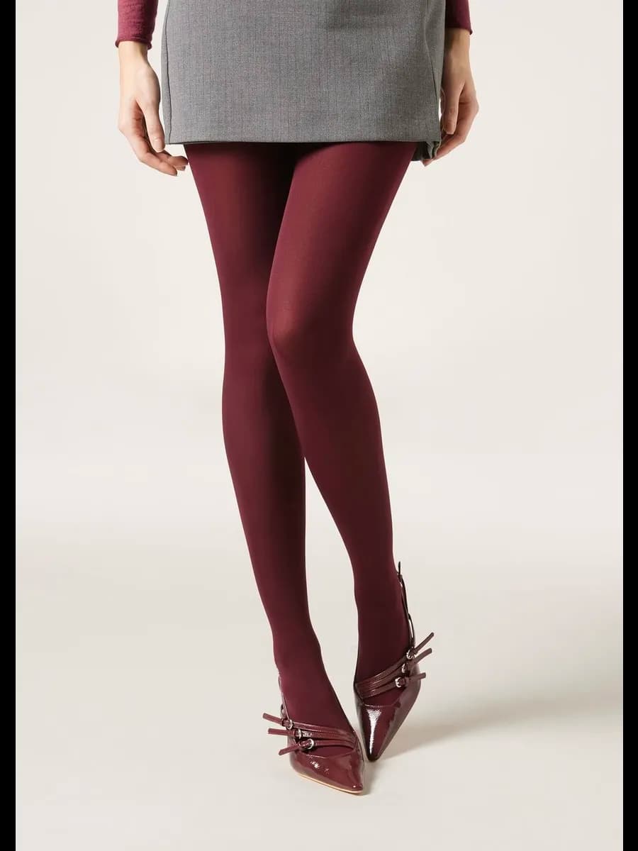 Колготки бордовые капроновые