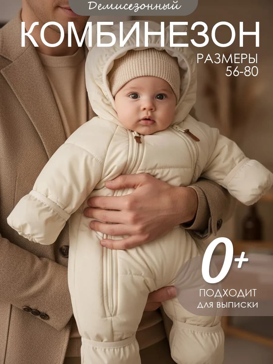 Демисезонный комбинезон для новорожденных