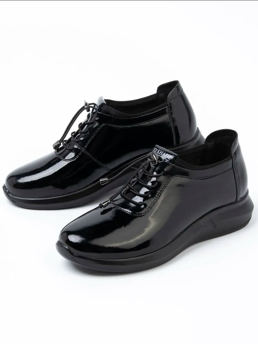 Полуботинки женские черные - фото 1