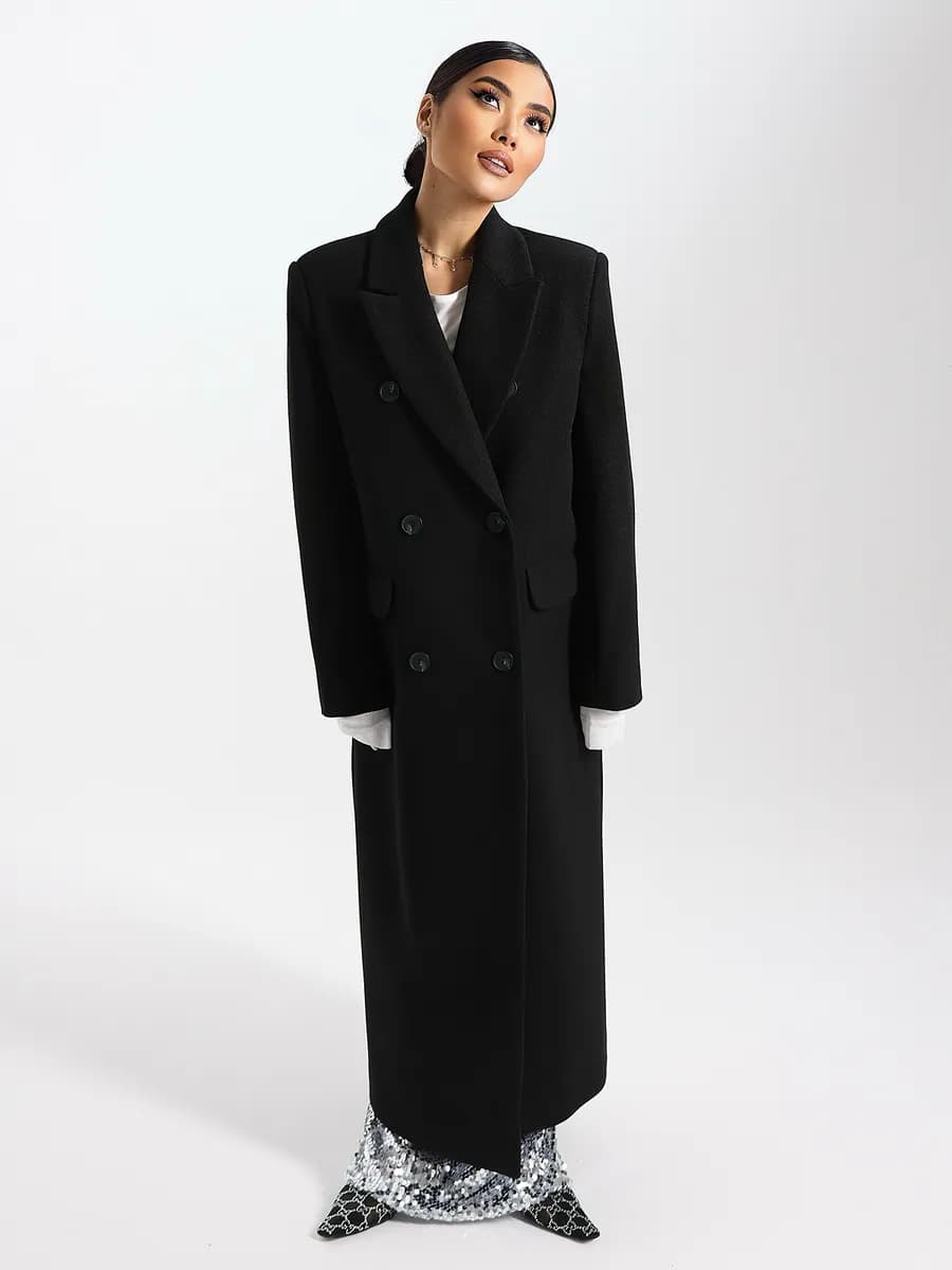 Пальто длинное демисезонное