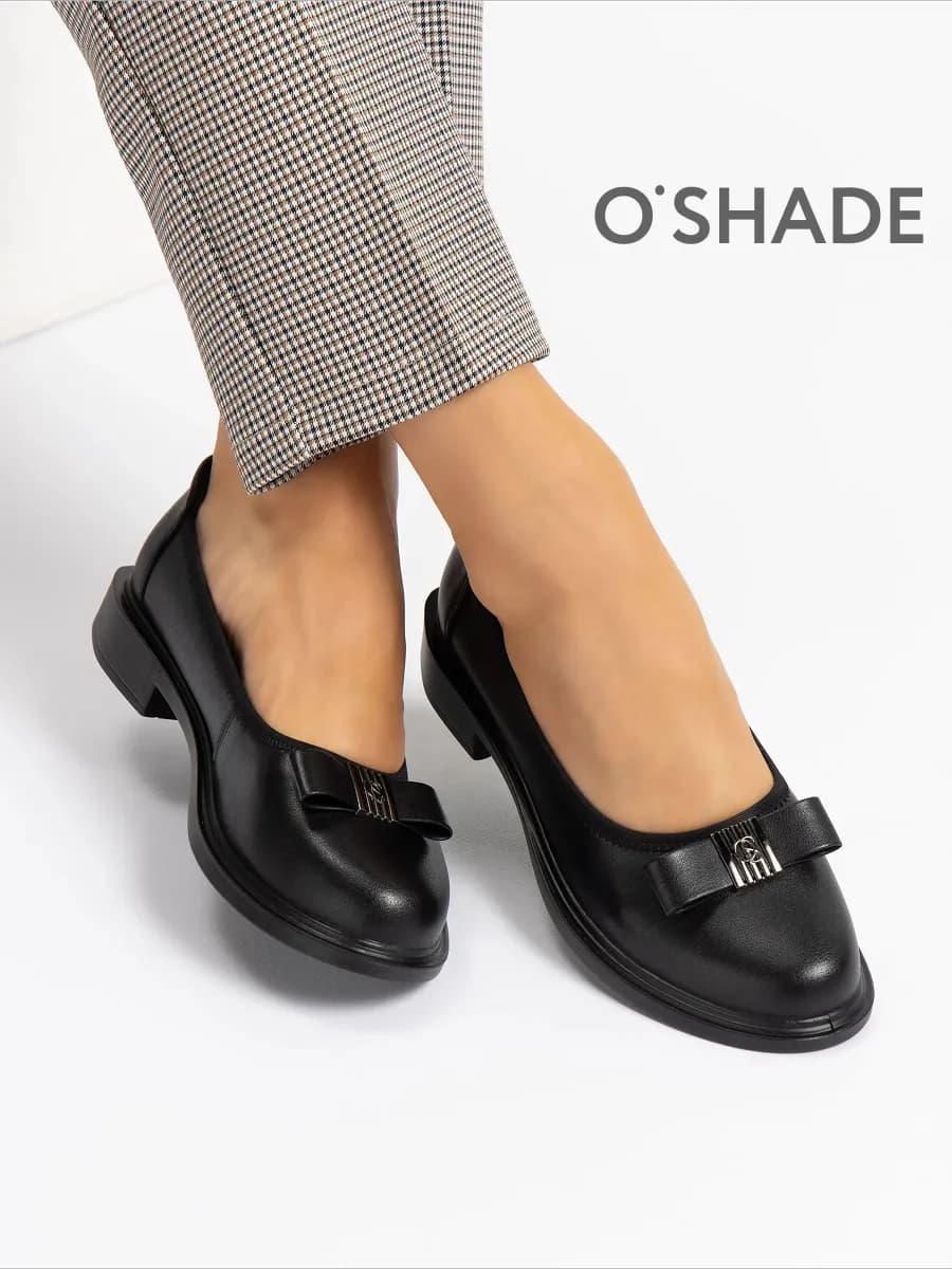 Туфли женские на низком каблуке