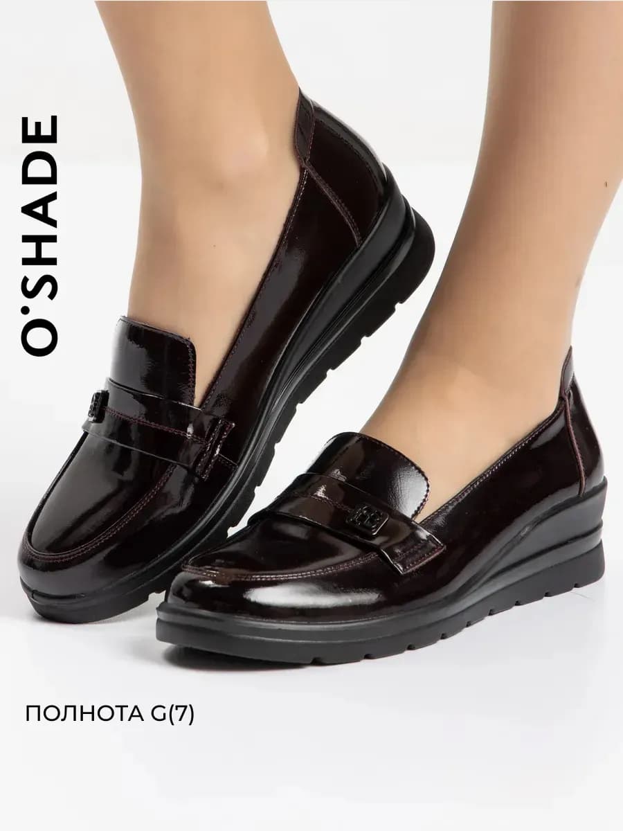 Туфли бордовые женские