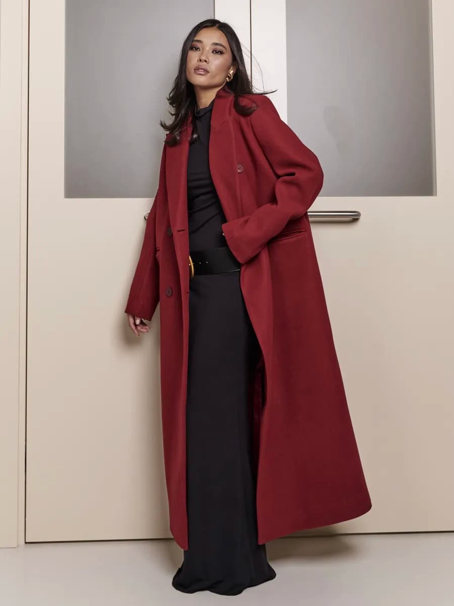 Пальто длинное демисезонное