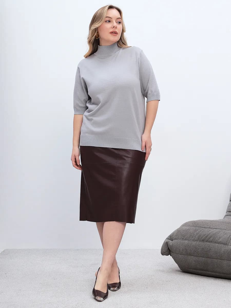 Джемпер с коротким рукавом офисный