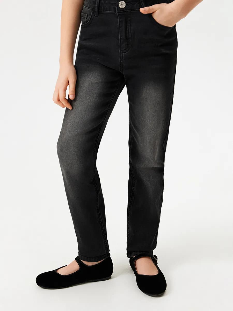 Джинсы зауженные облегающие в школу - фото 1