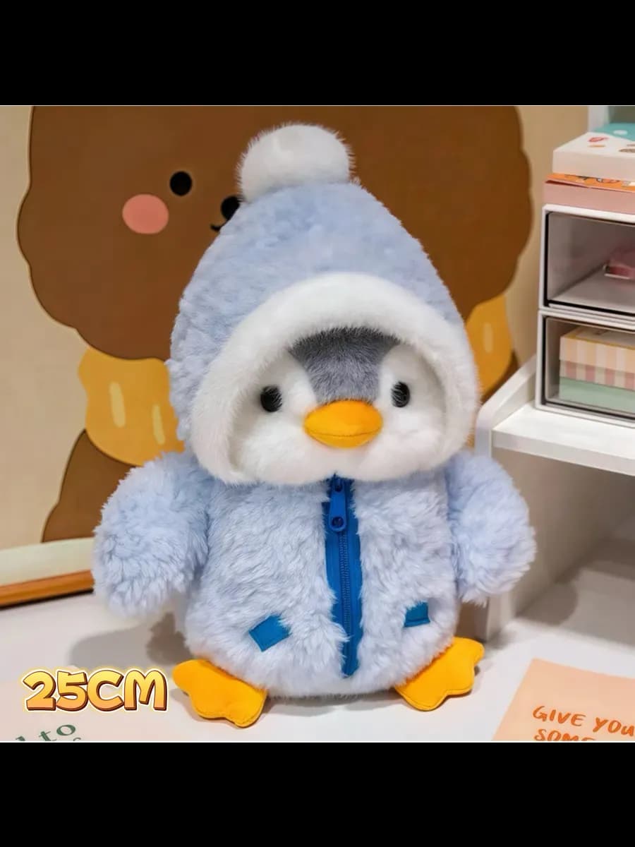 Мягкая плюшевая игрушка пингвин пушистый пингвиненок