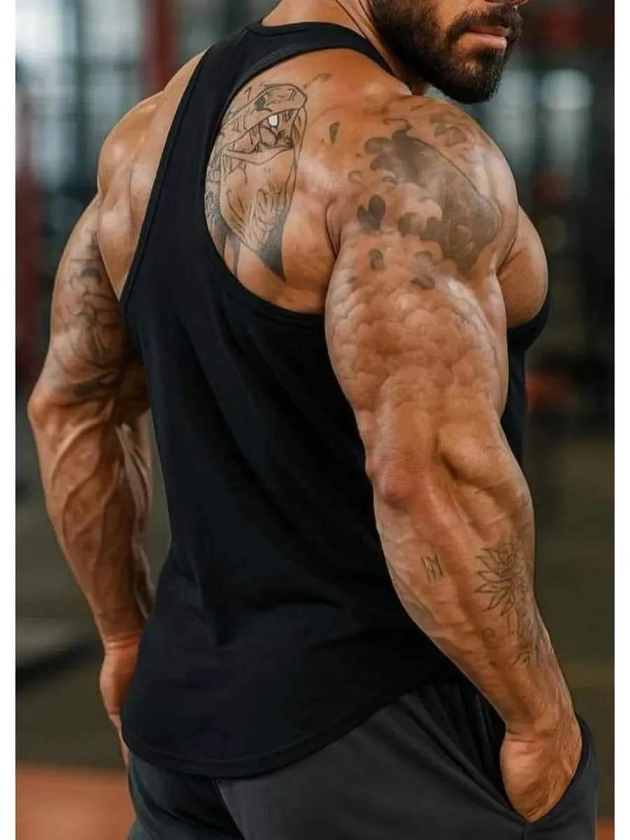 Майка спортивная свободная без рукавов