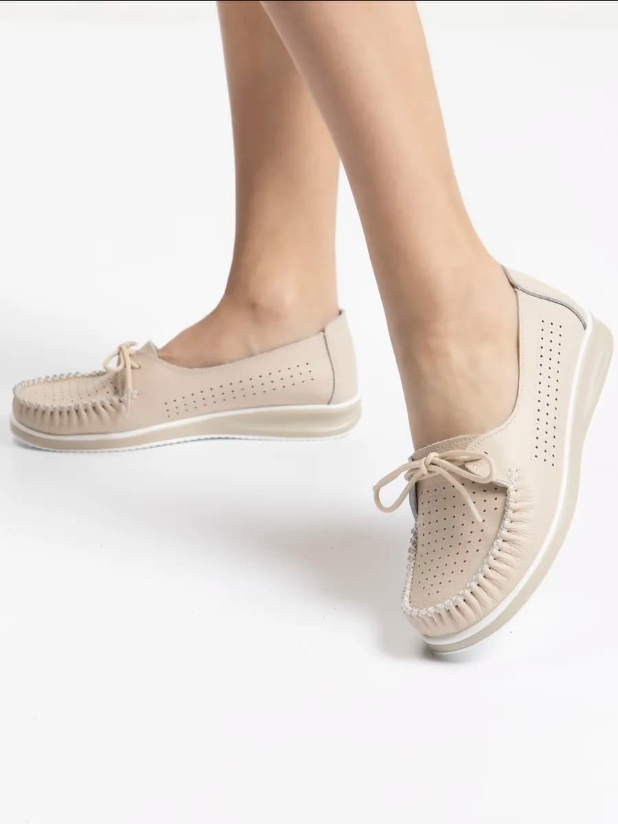 Мокасины женские летние натуральная кожа