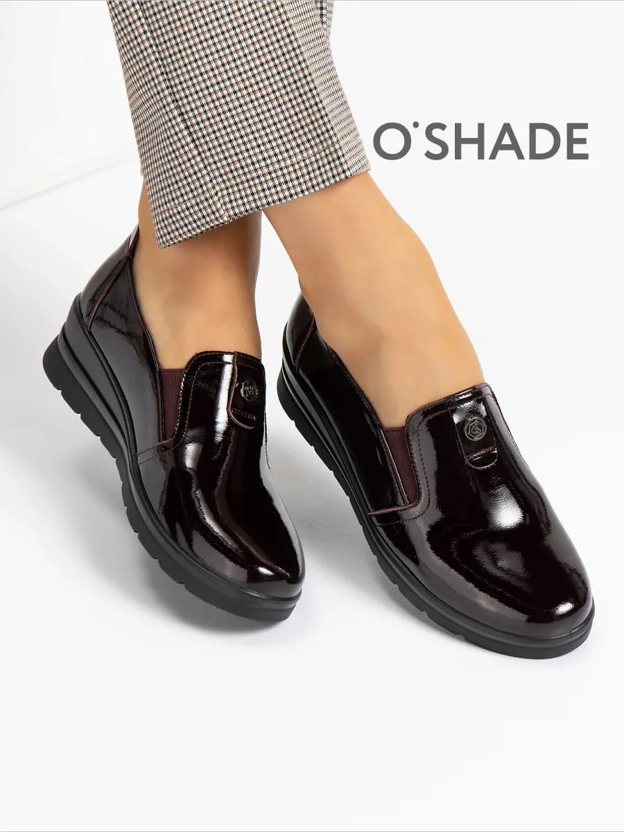 Туфли бордовые женские