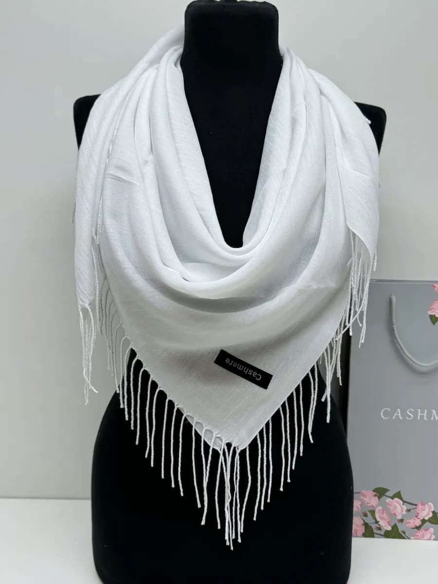 Платок кашимер ниспадающий тонкий на осень